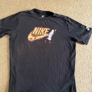 Nike Black Tee with Brown and Red Graphic